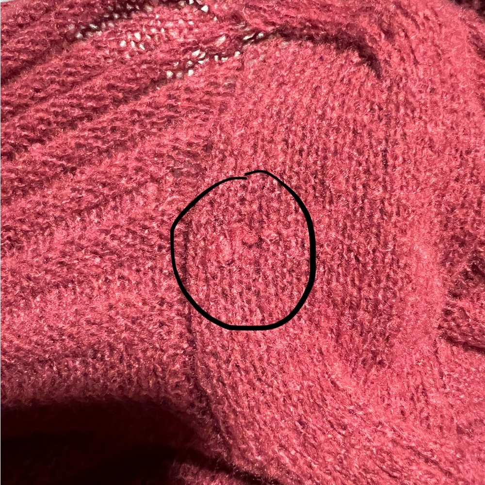 Mud Pie Ruffle Shoulder Raspberry Pink Sweater - Picture 7 of 7